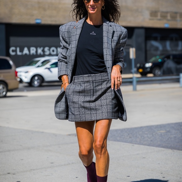 TIBI ALDRIDGE TWEED OVERSIZED BLAZER WOOL-BLEND - Picture 7 of 8